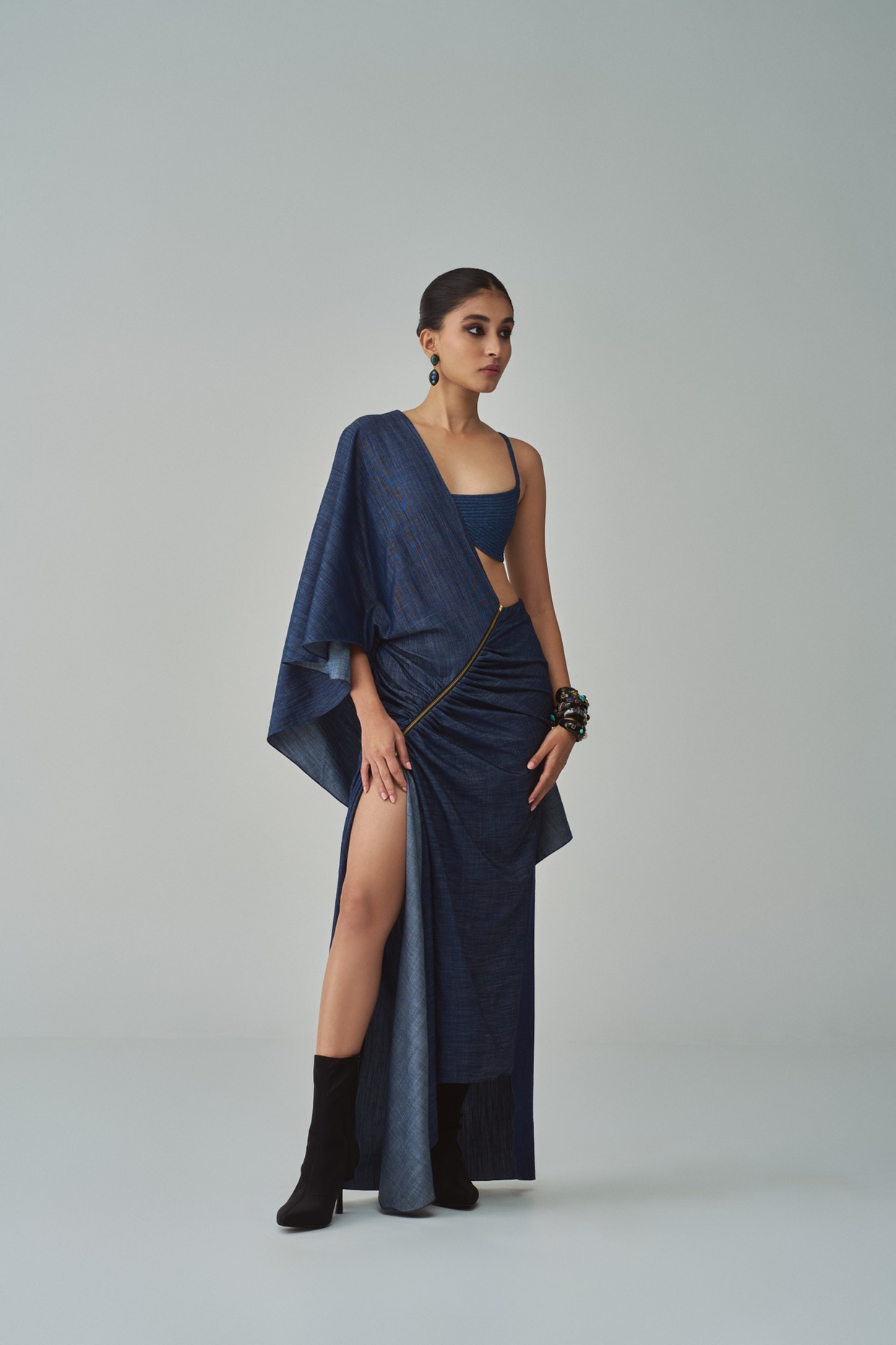 Pre-draped Sari by Saakshi & Kinni
