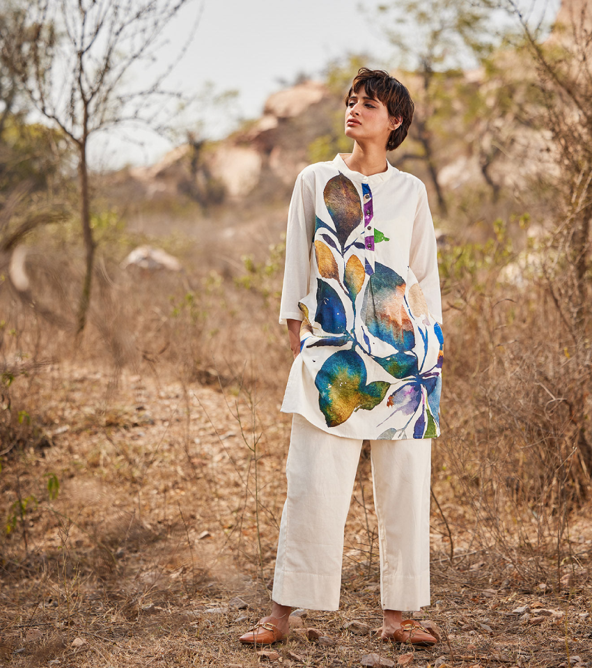 Straight-fit pants by Khara Kapas